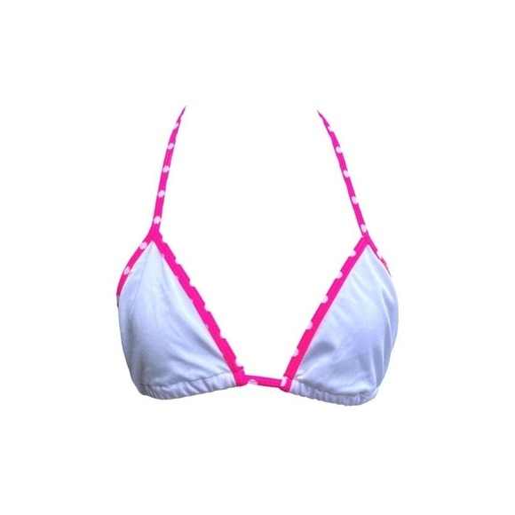 Doll Swimwear Other - White - Pink polka dot trim  bikini top